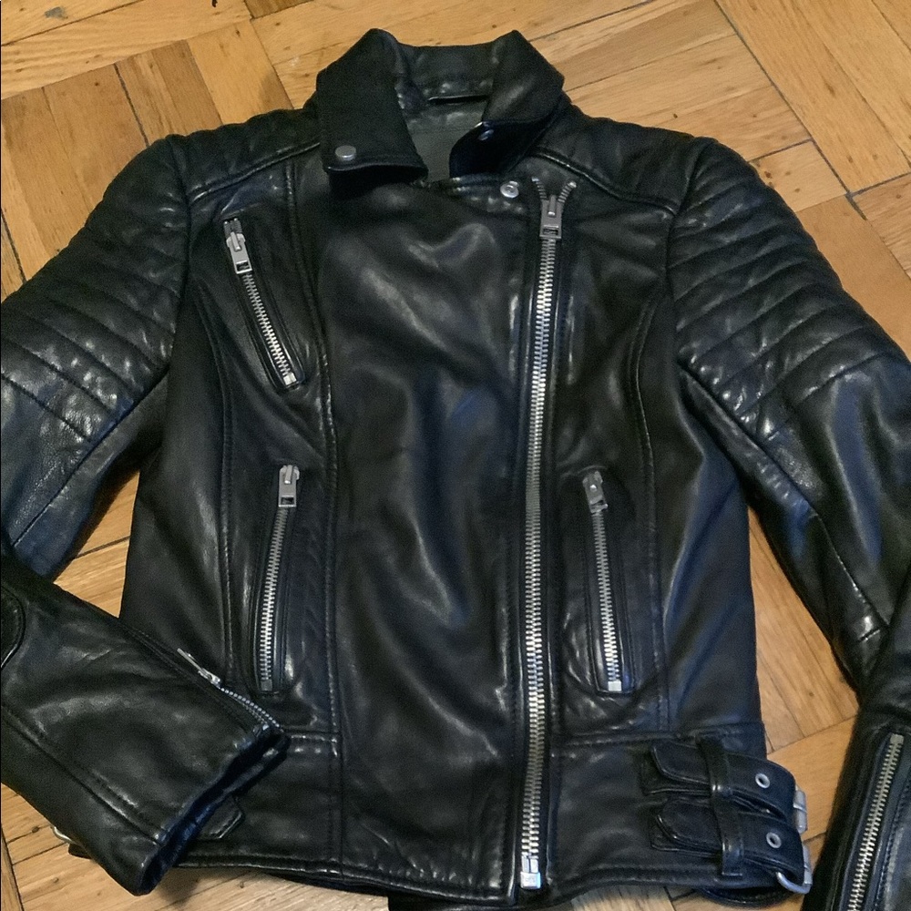 All Saints Black Leather Jacket